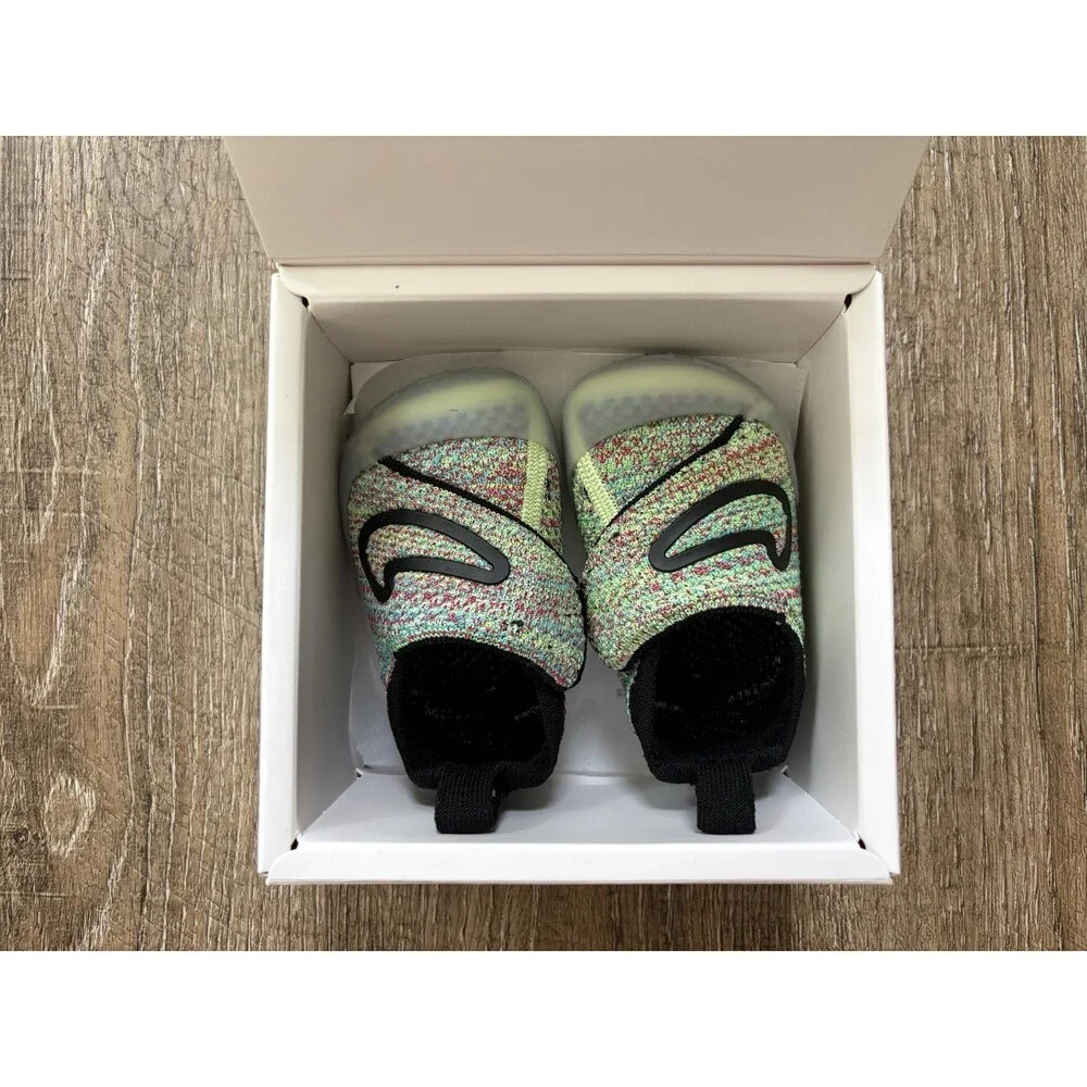 Nike Swoosh 1 TD Infant Flyknit Shoes Green Strike Sz 4C FB3244-302